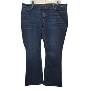 Duluth Trading Daily Denim Bootcut Jeans Womens 20W Stretch Dark Wash